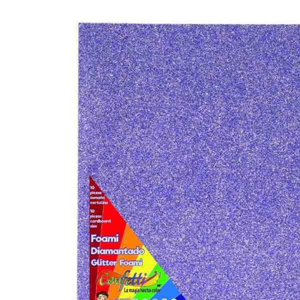 FOAMY DIAMANTADO 55X43CM. LILA E.10 C.300